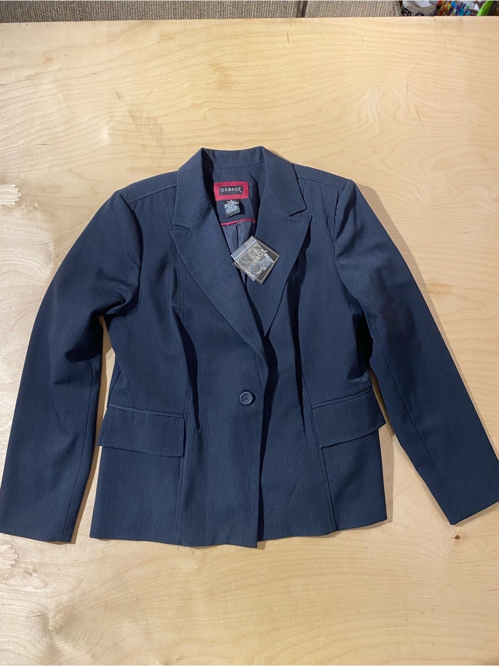 George Navy Single-Button Blazer for Women 14 (RT)